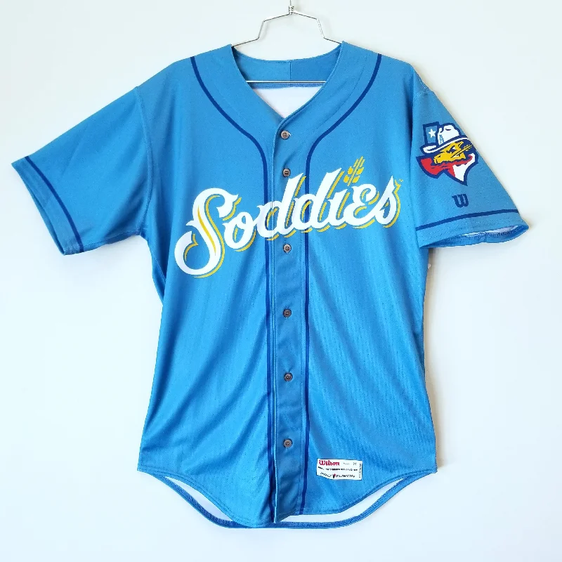 Amarillo Sod Poodles ADULT Sky Blue Sublimated Replica Alternative Home Jersey Comfy Pullover Sweatshirt