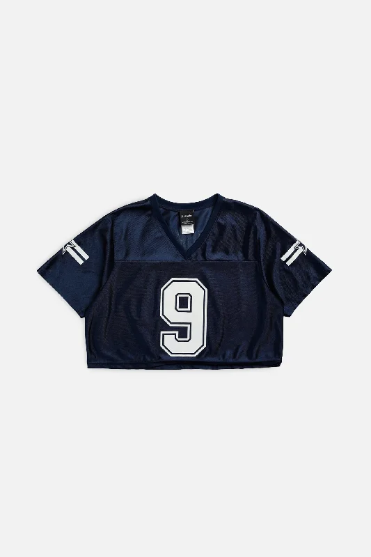 Rework Crop Dallas Cowboys NFL Jersey - L Fashionable Sweatshirts for Women