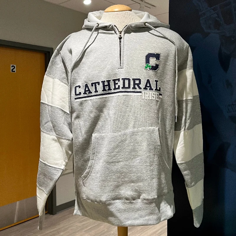 Cathedral Striped Sleeve Hoodie Hoodie Sweatshirt with Logo