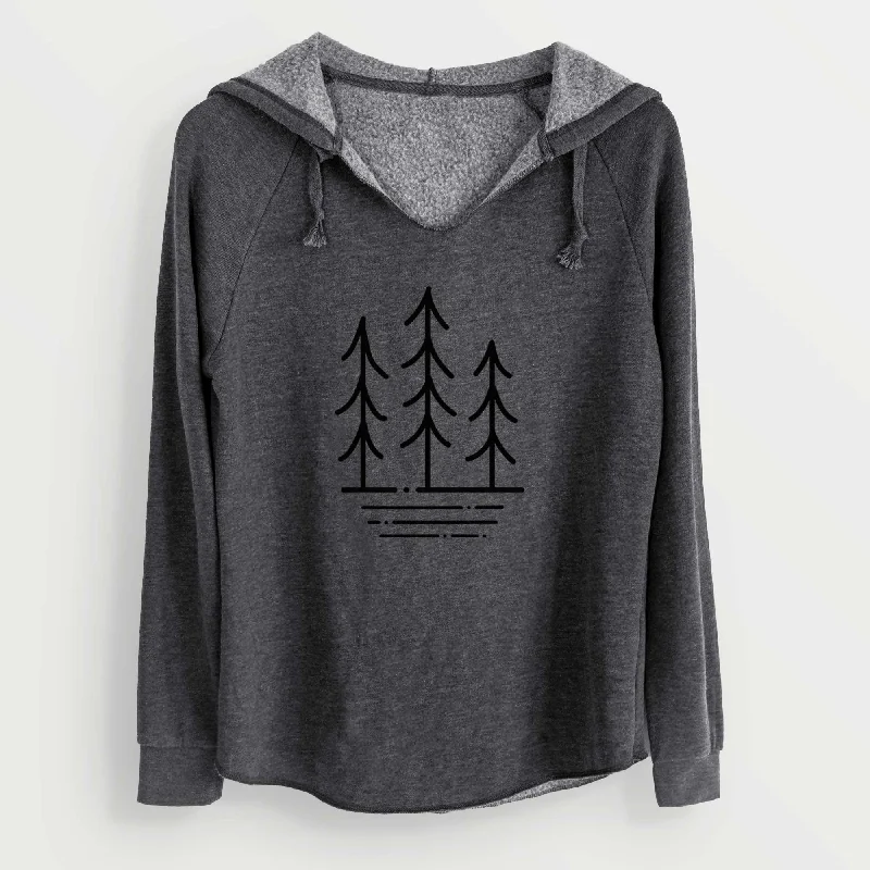 Three Trees - Cali Wave Hooded Sweatshirt Sporty Sweatshirts for Women