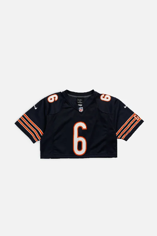 Rework Crop Chicago Bears NFL Jersey - S Graphic Hoodie Sweatshirt