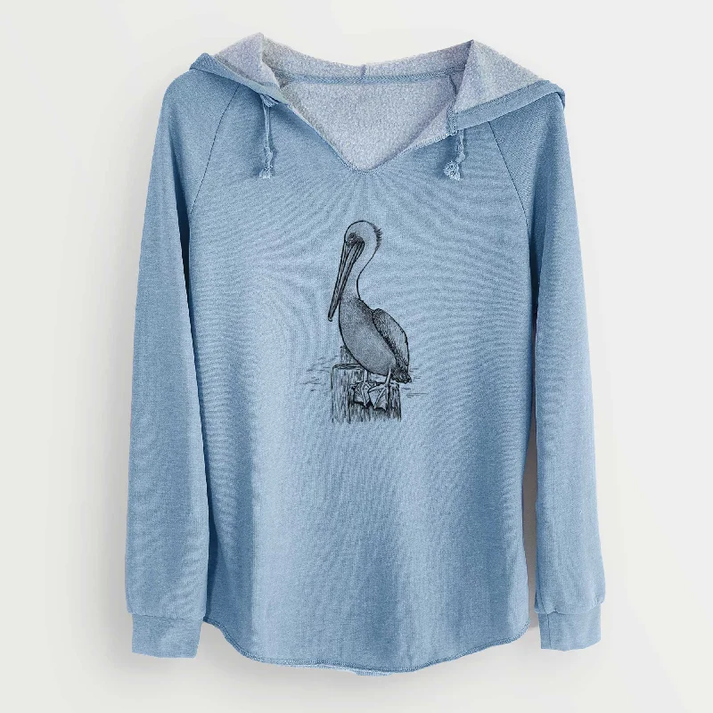 Pelecanus occidentalis - Brown Pelican - Cali Wave Hooded Sweatshirt Soft Hooded Sweatshirt