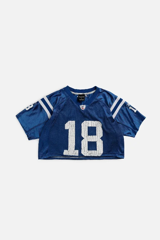 Rework Crop Indianapolis Colts NFL Jersey - S Casual Graphic Hoodies