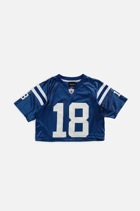 Rework Crop Indianapolis Colts NFL Jersey - XS Stylish Sweatshirt Look