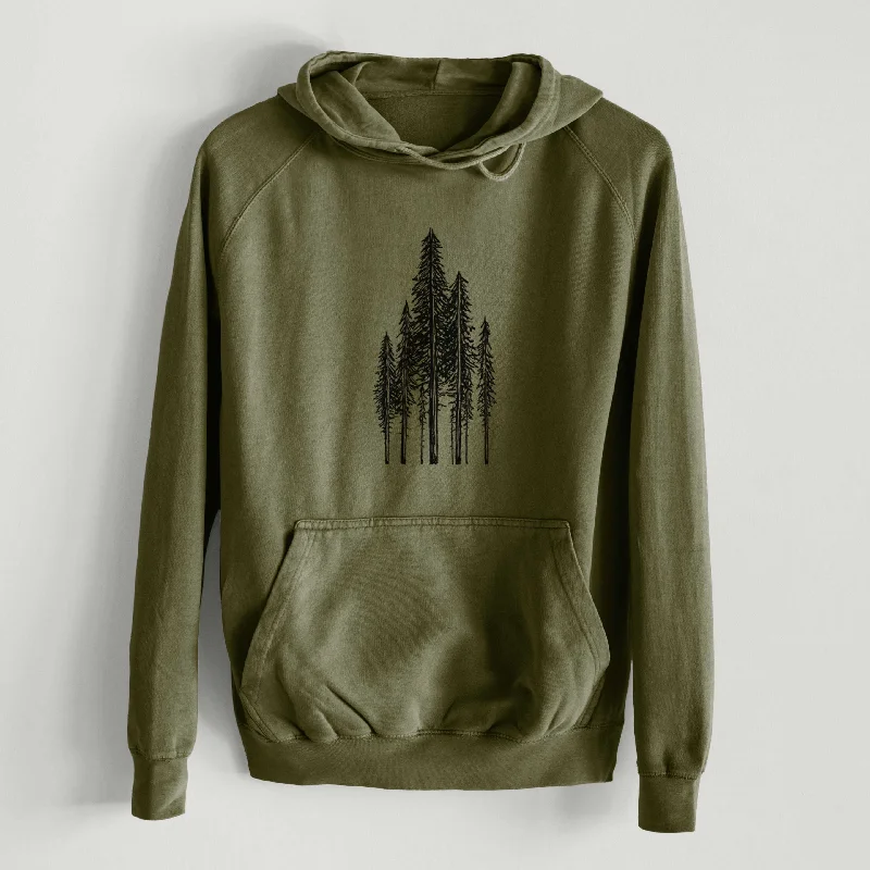 Coastal Redwoods  - Mid-Weight Unisex Vintage 100% Cotton Hoodie Comfortable Hoodie Sweatshirt