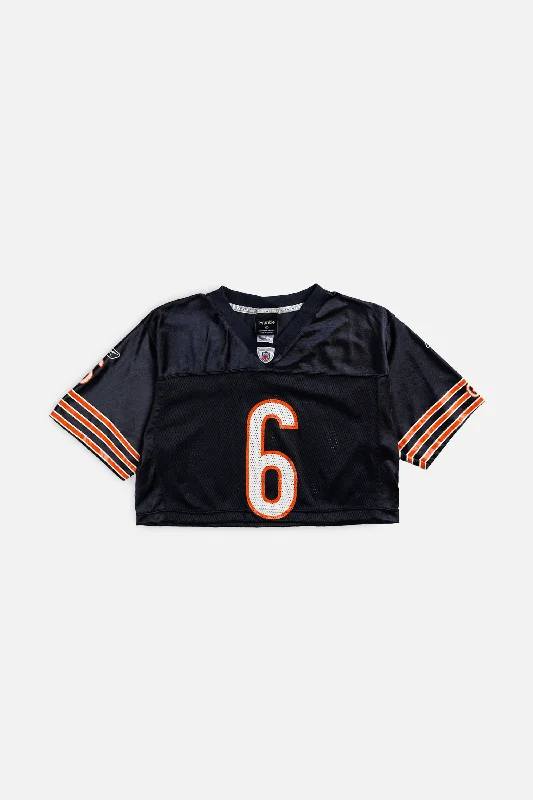 Rework Crop Chicago Bears NFL Jersey - S High-neck Sweatshirt Hoodie