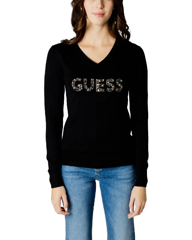 Guess  Women's Logo Sweater - Black Best sweaters for winter