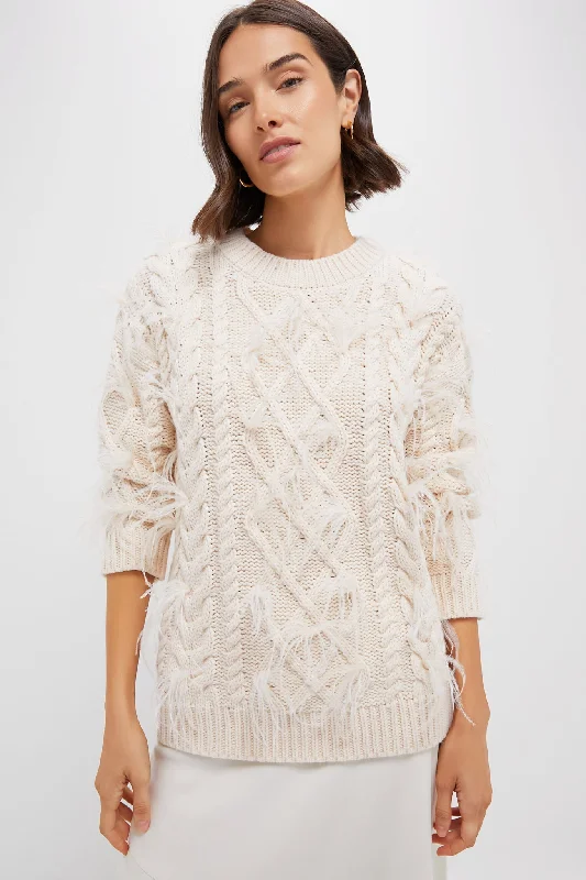 Cream Talulah Feather Sweater Travel sweaters