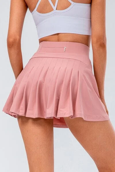 High Waist Pleated Active Skirt Long unclassified skirts