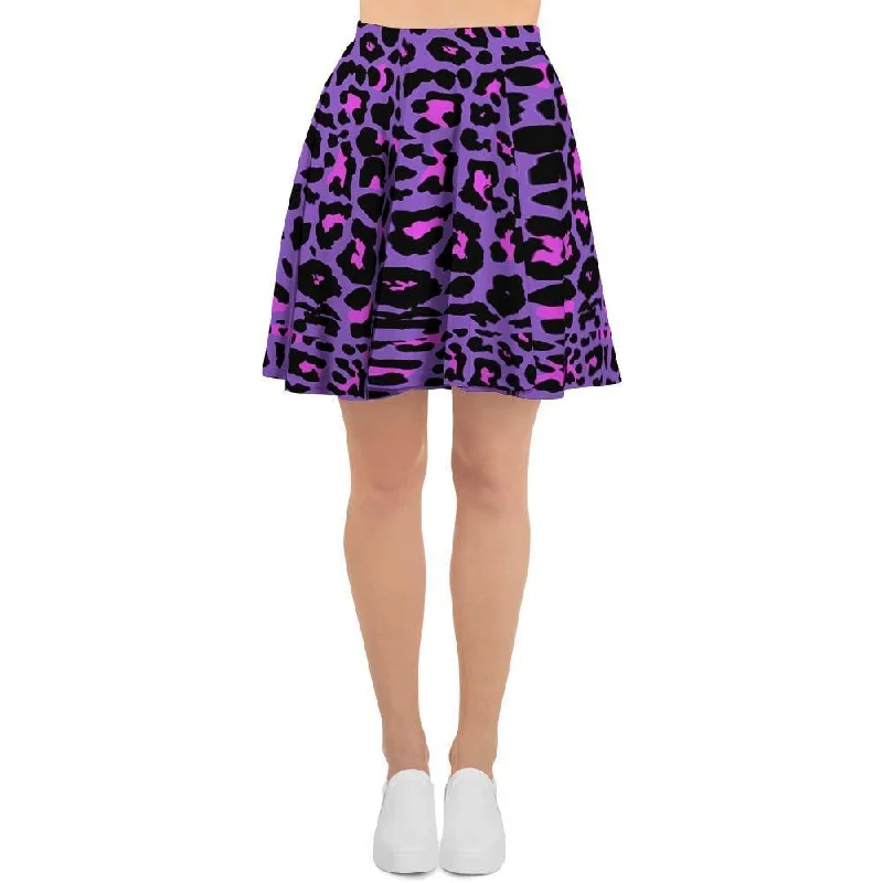 Purple Leopard Women's Skirt Tulle unclassified skirts