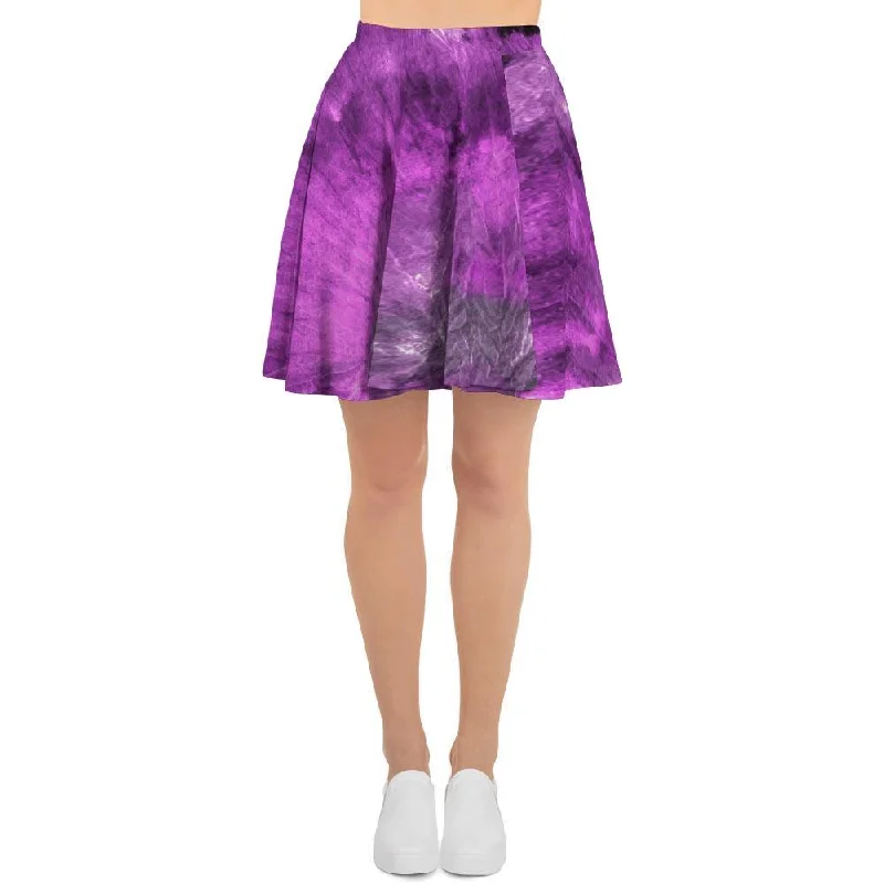 Purple Tie Dye Women's Skirt Bold pattern unclassified skirts