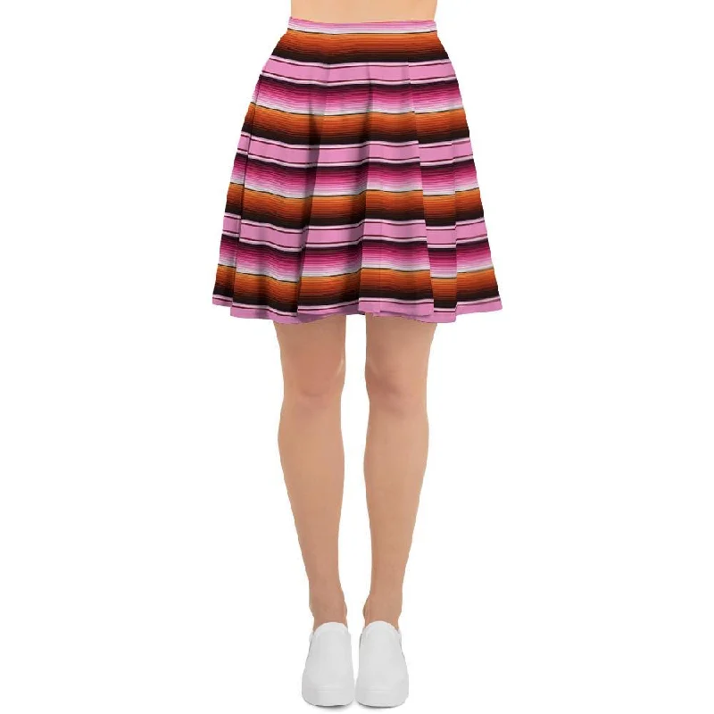 Red And Pink Mexican Baja Women's Skirt A-line unclassified skirts