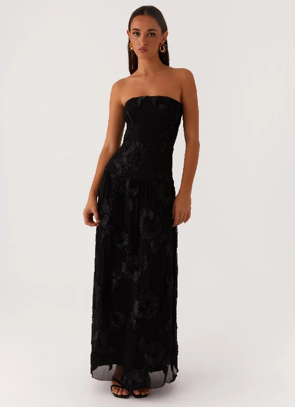 After Light Maxi Dress - Black Edgy maxi dresses