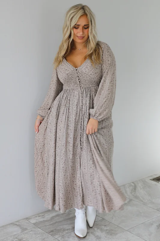 Breaking Free Maxi Dress: Taupe/Multi Sexy little black maxi dresses