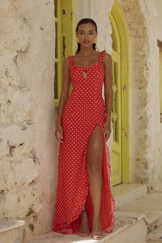 EVEY MAXI DRESS - RED Zara maxi dresses