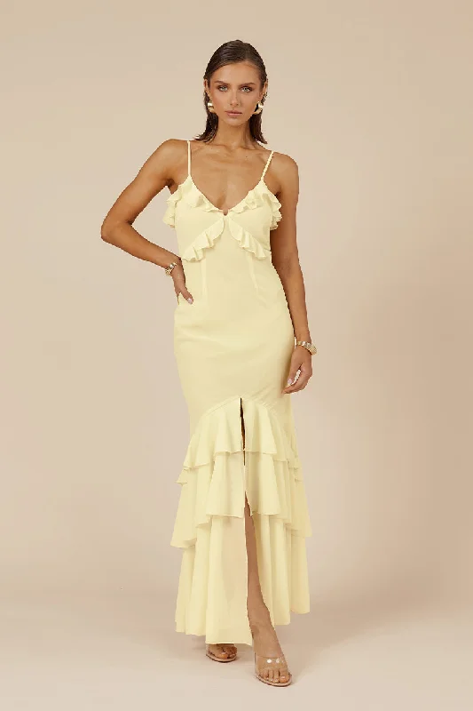 NAMARI MAXI DRESS - LEMON Discounted maxi dresses