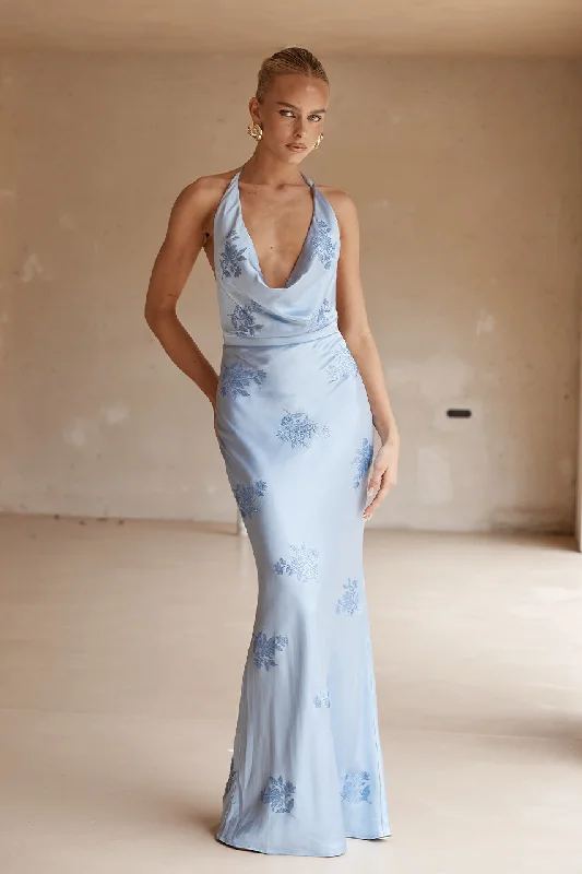 SHARLO MAXI DRESS - BLUE Fashion Nova maxi dresses