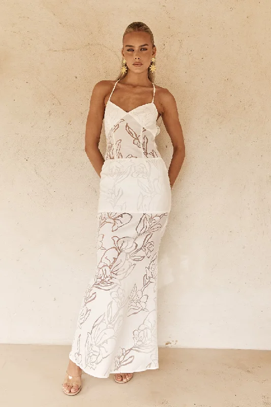 SIVAN MAXI DRESS - WHITE Tiered maxi dresses