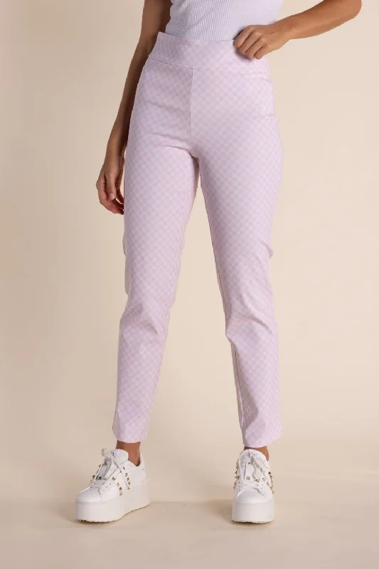 7/8 Gingham Pull On Pant | Pink Rose/White Graduation unclassified dresses