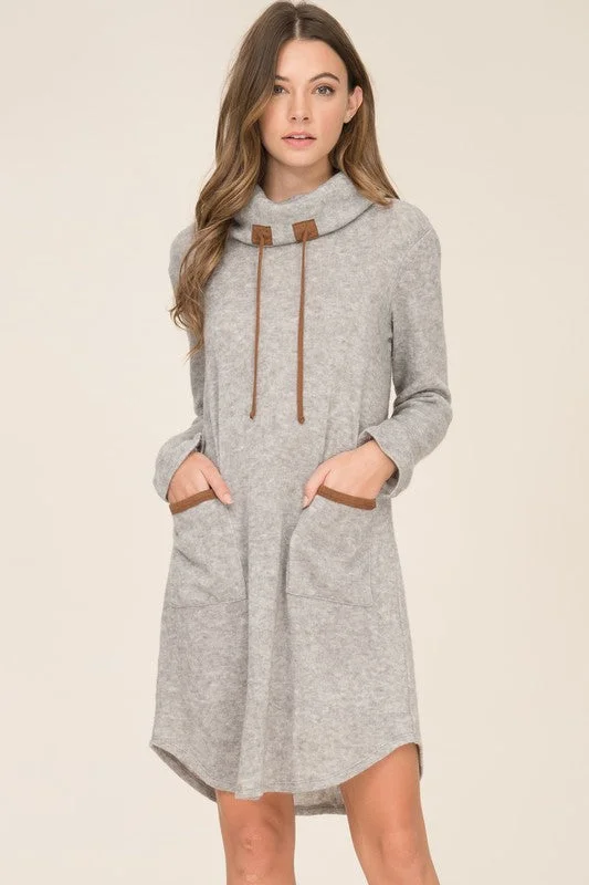 Avila Jersey Dress in Grey Vacation unclassified dresses