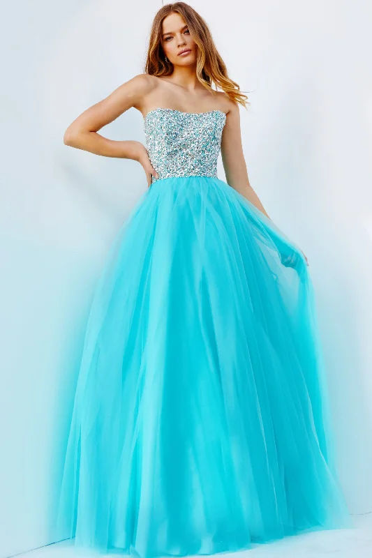 Beaded Strapless A-line Gown by Jovani 52131 Fall unclassified dresses