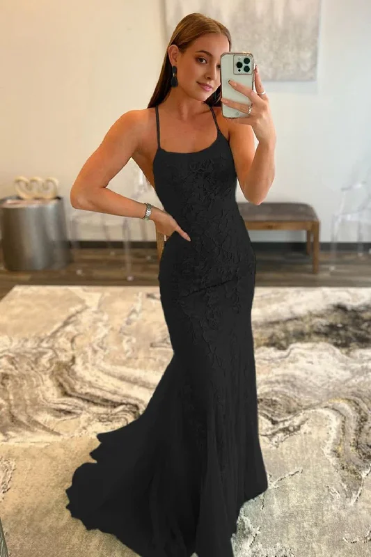 Black Halter Backless Prom Dress Silk unclassified dresses