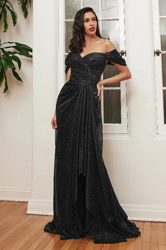 Captivating Glamour: Cinderella Divine's Shimmering Off-Shoulder Gown for Unforgettable Occasions Long unclassified dresses