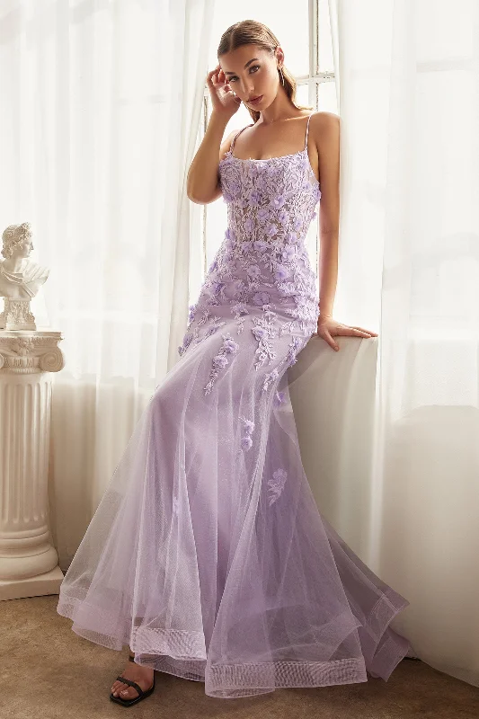 Cinderella Divine CD995: Enchanting Floral AppliquÃ© Evening Gown Best floral dresses for curvy figures