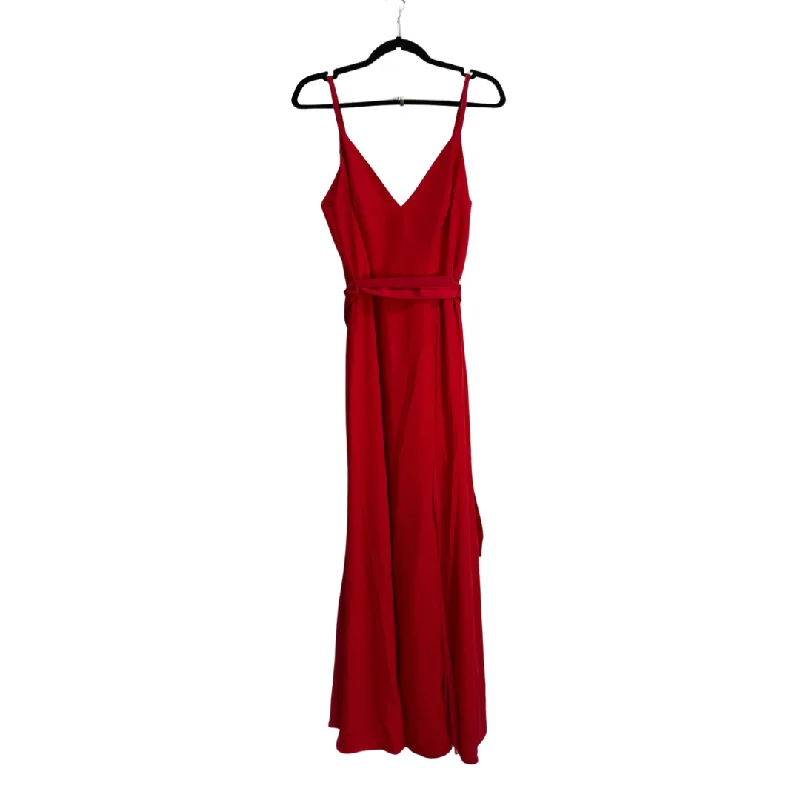 Dress Designer By Vera Wang In Red, Size: 8 Lightweight unclassified dresses