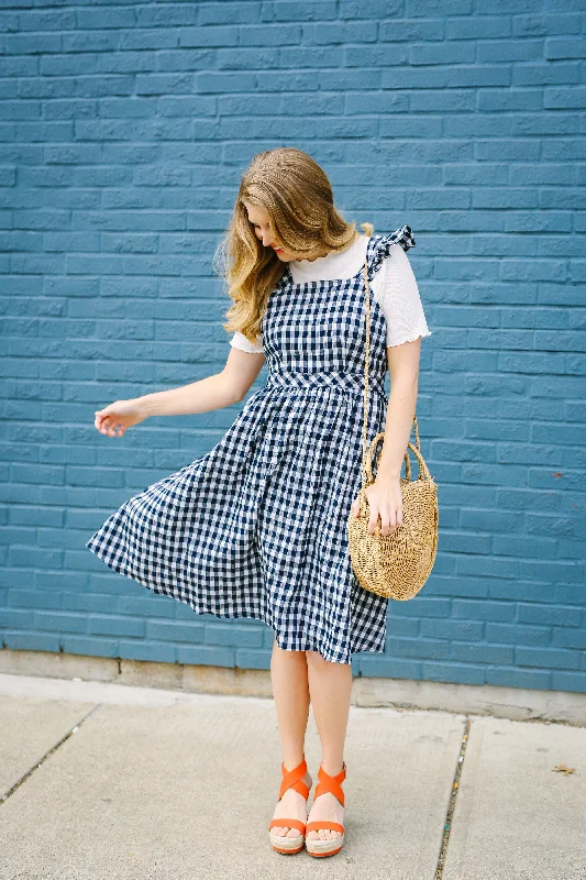 Girly Gingham Overall Dress Petite unclassified dresses