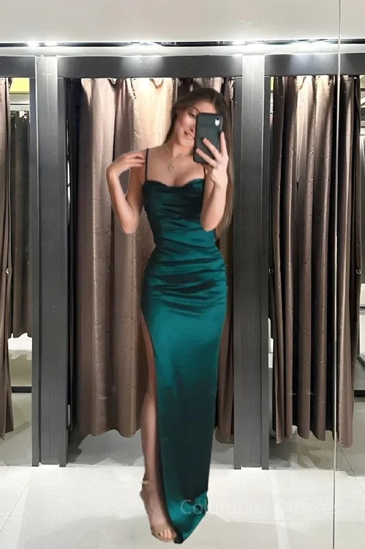 Green Mermaid Halter Prom Dress Evening Dress Trendy unclassified dresses