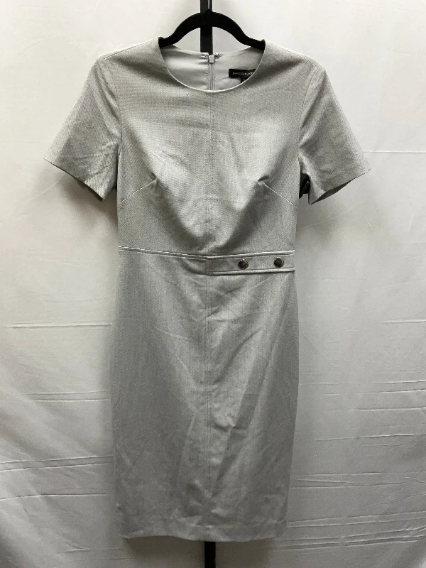 Grey Dress Work Banana Republic, Size Xs Ruched unclassified dresses