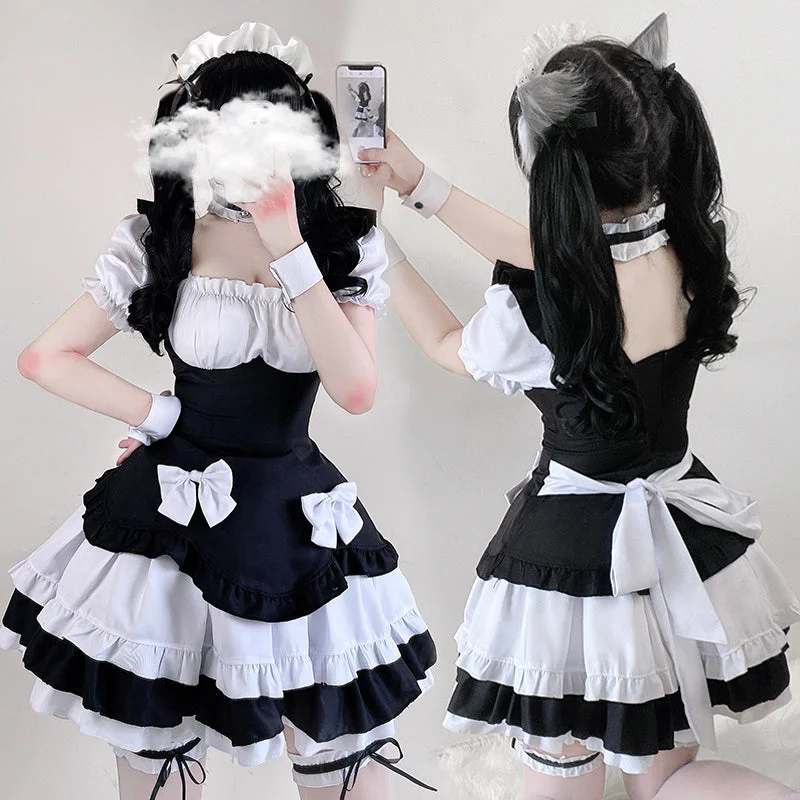 Lolita bow maid suit dress yv30540 Elegant evening unclassified dresses