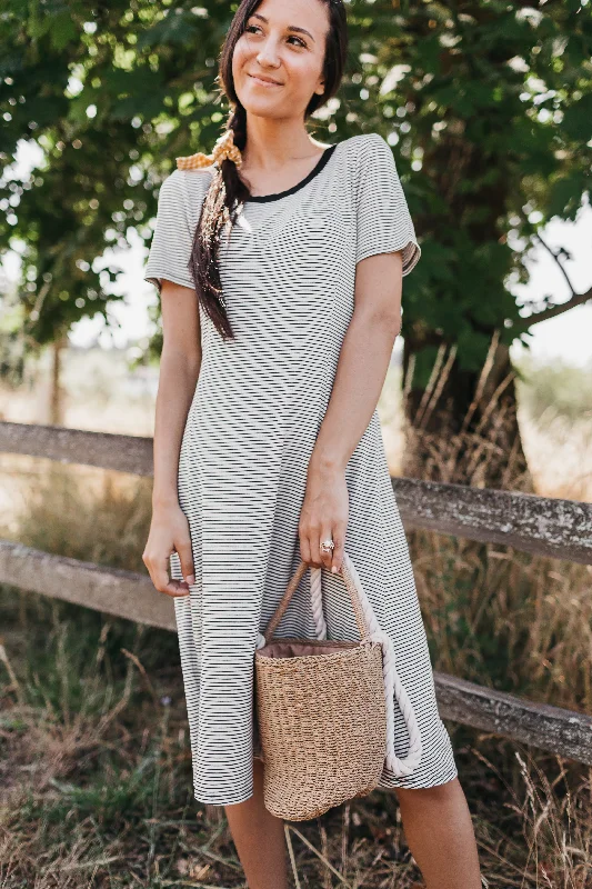 Maya Striped Tee Dress Preppy unclassified dresses