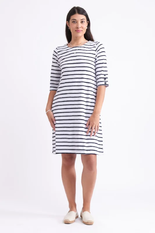 Oh Buoy Dress | Breton Stripe Printed unclassified dresses