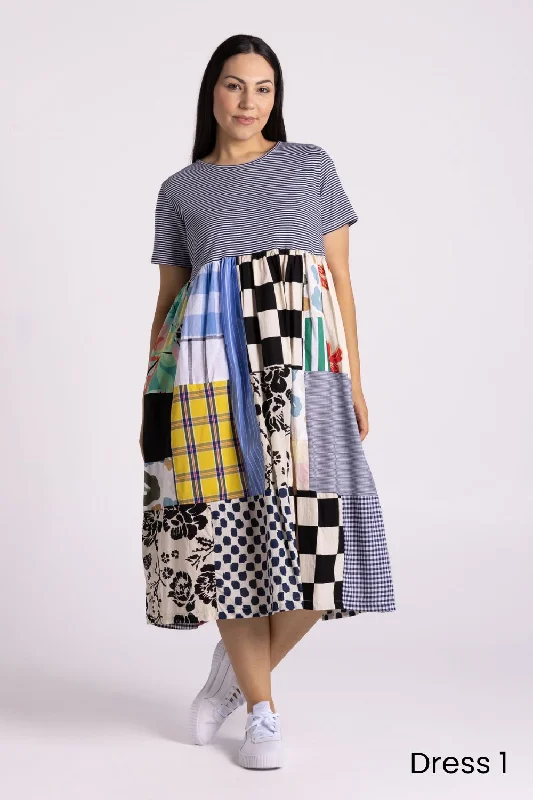 Patchwork Dress | Multi Color block unclassified dresses