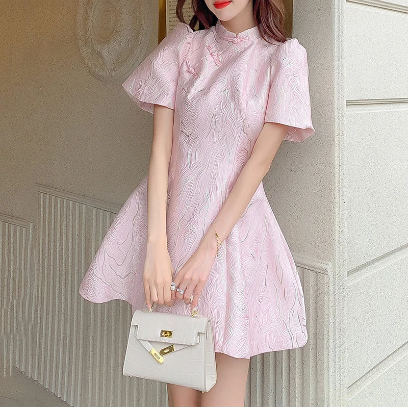 Puff Sleeve Court Style Qipao Princess Dress Stylish unclassified dresses