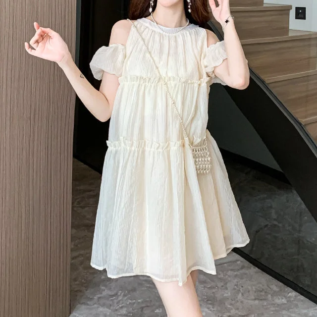 Puff Sleeve Off-Shoulder Loose Sweet Dress Formal unclassified dresses