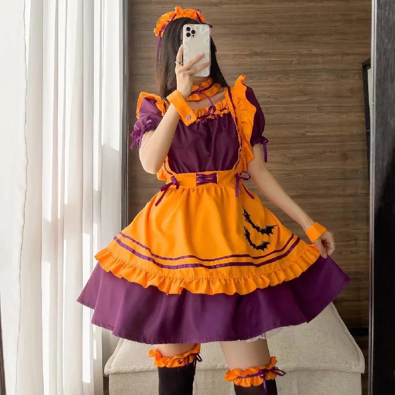 Pumpkin Queen Maid Cosplay Dress Embroidered unclassified dresses