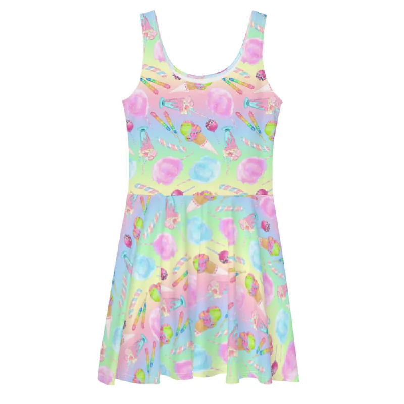 Rainbow Candy Skater Dress Holiday unclassified dresses