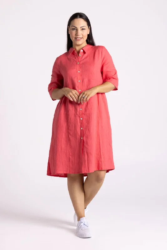 Sandy Button Dress | Melon Lightweight unclassified dresses