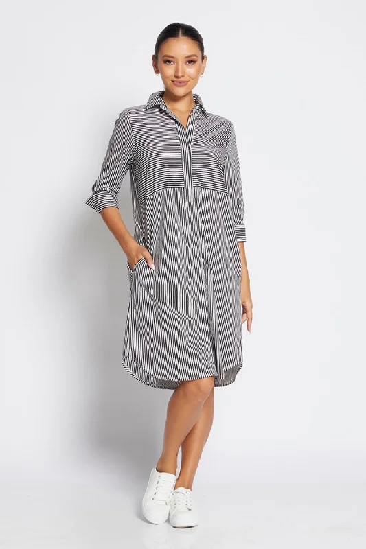 Sierra Stripe Dress | Black Stripe Party unclassified dresses