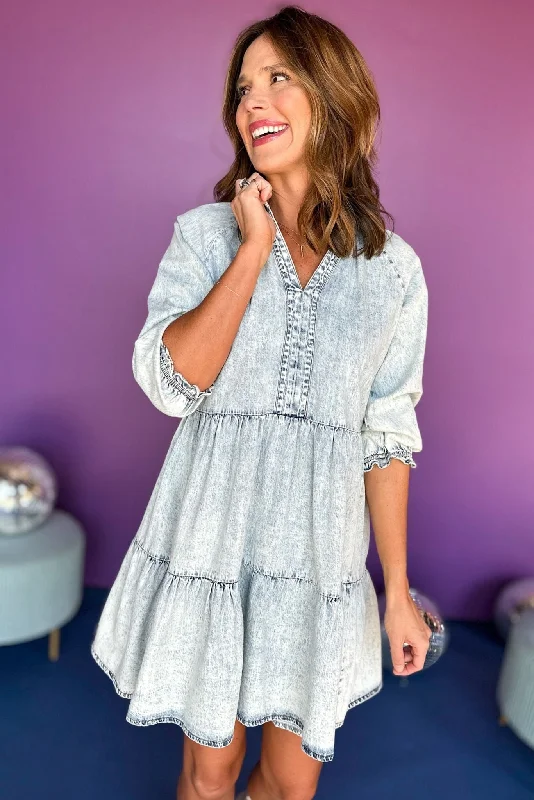 SSYS The Chloe Chambray Dress Long unclassified dresses