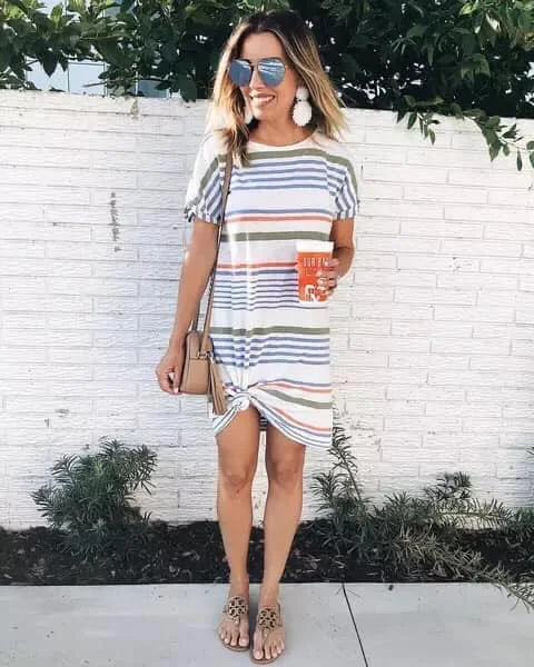 Tara Striped Dress One-shoulder unclassified dresses