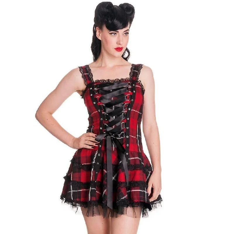 Tartan Pinup Dress Ruffled unclassified dresses