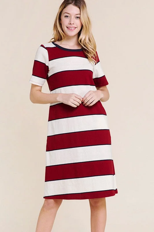 Tennis Tee Dress in Burgundy One-shoulder unclassified dresses