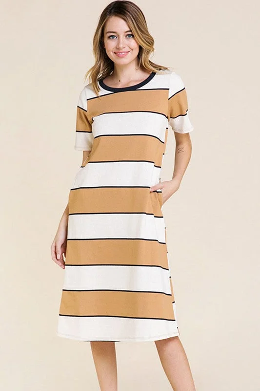 Tennis Tee Dress in Mocha Silk unclassified dresses