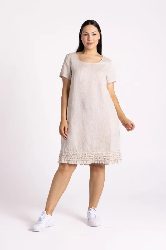 Vanessa Ruffle Hem Dress | Natural Affordable unclassified dresses