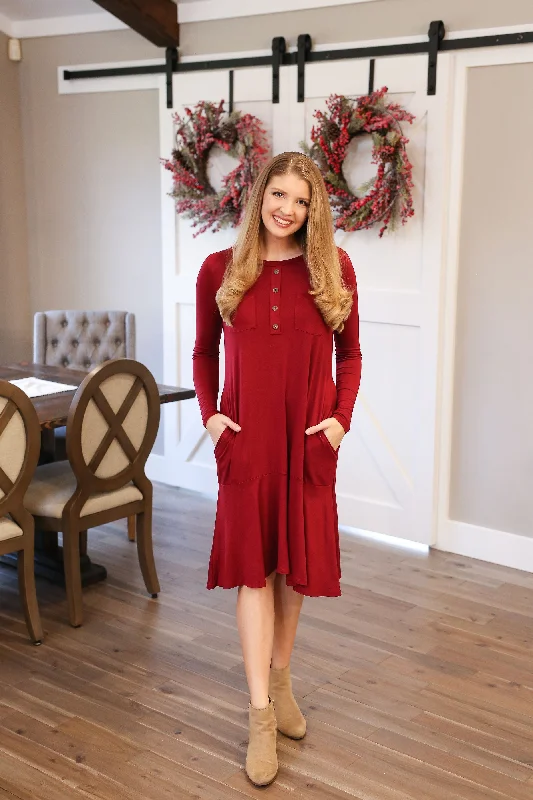 Versatile Cranberry Tee Dress Summer unclassified dresses