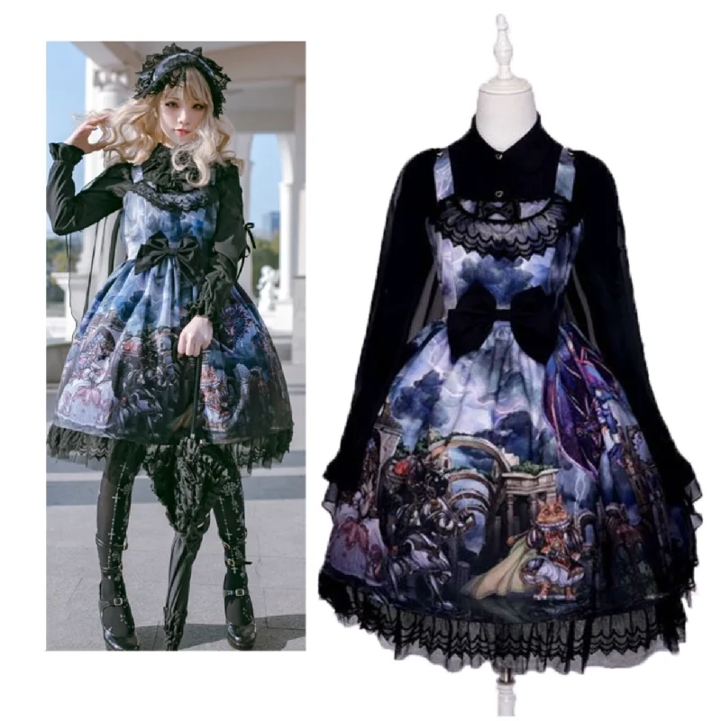 Gothic Medieval Dress Long sleeve unclassified dresses